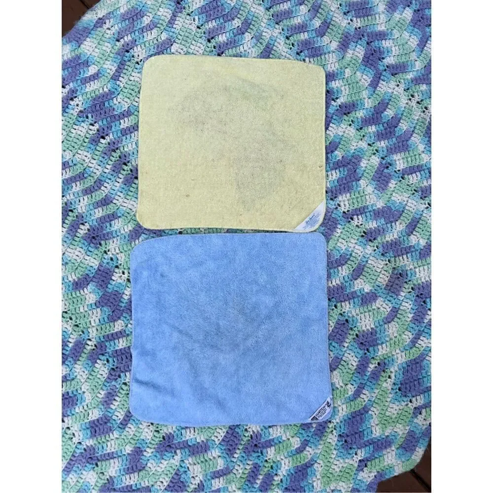 Vintage Butterfly Washcloths Set of 3